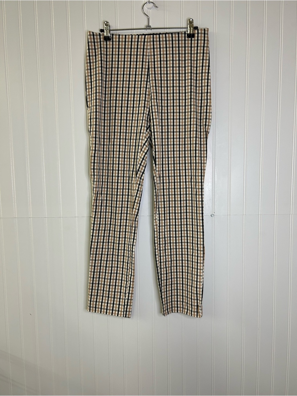 A New Day Tan Plaid Pants Size 4